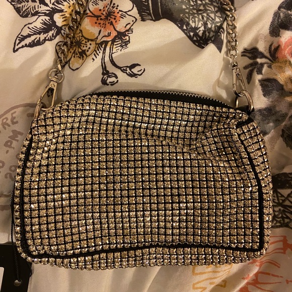 Silver Diamante Shoulder Bag - Picture 2 of 5
